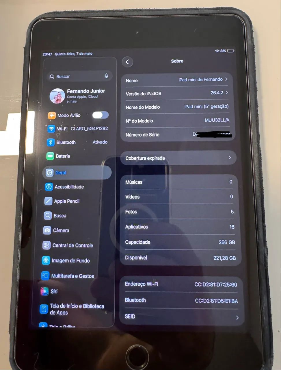 iPad mini 5世代 (model A2133) iPad Mini 5th generation 2019 A2133 7.9