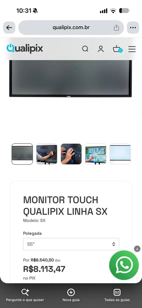 TV MONITOR TOUCH QUALIPIX LINHA SX 55" Polegadas - Foto 5