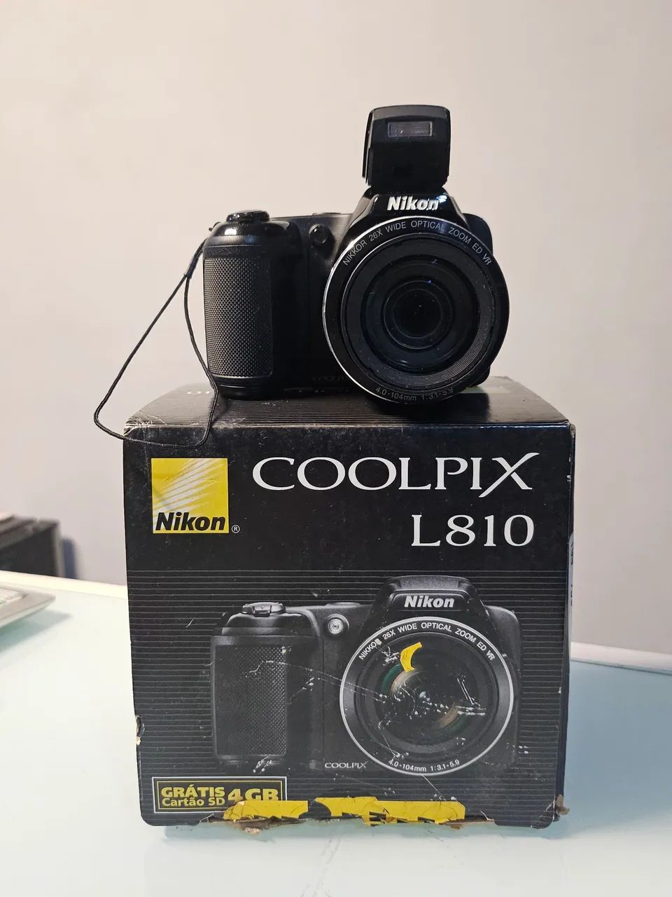 Câmera Semiprofissional Nikon Coolpix L810 Na Caixa + Cartão SD