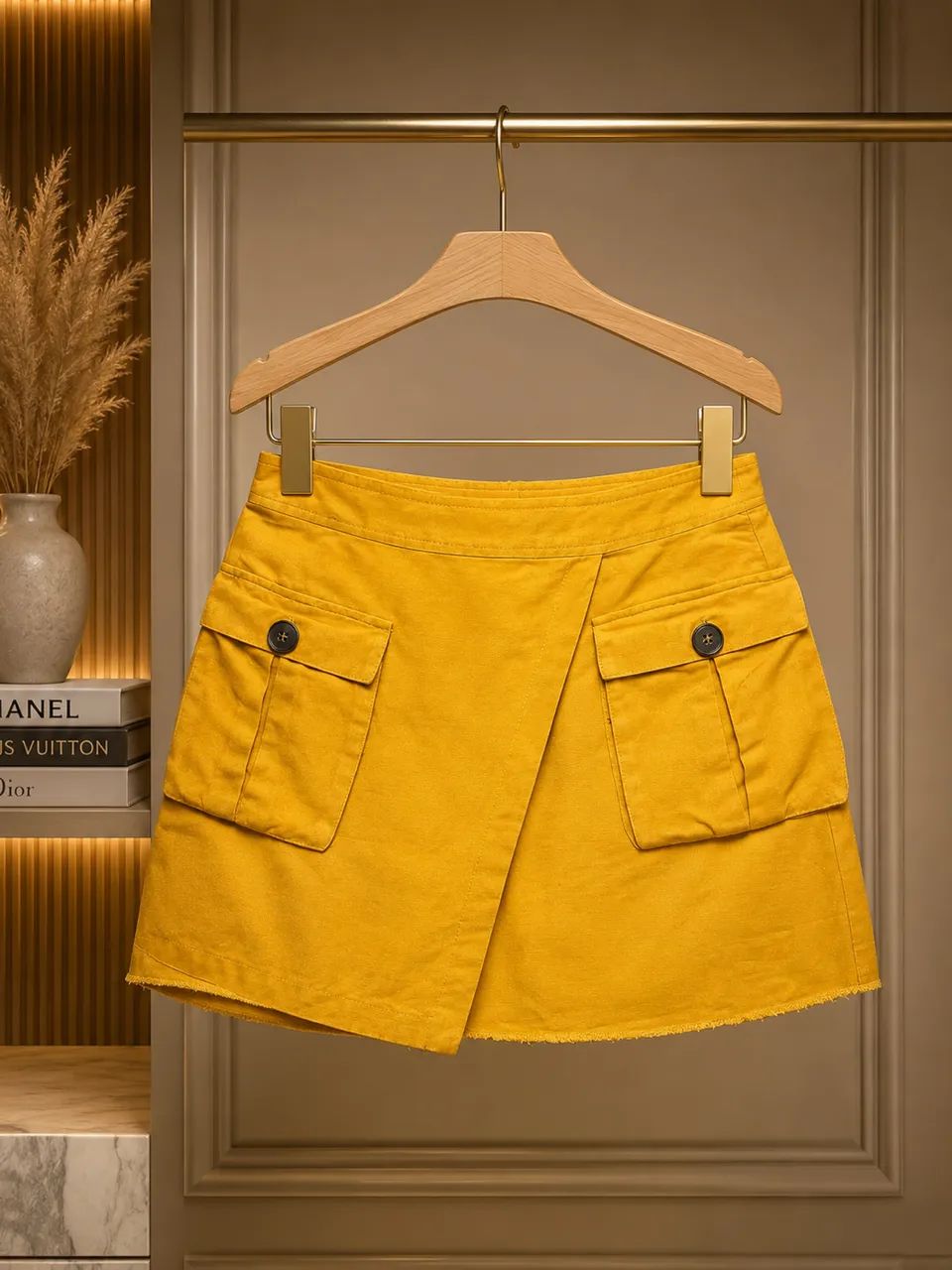 Saia amarelo mostarda