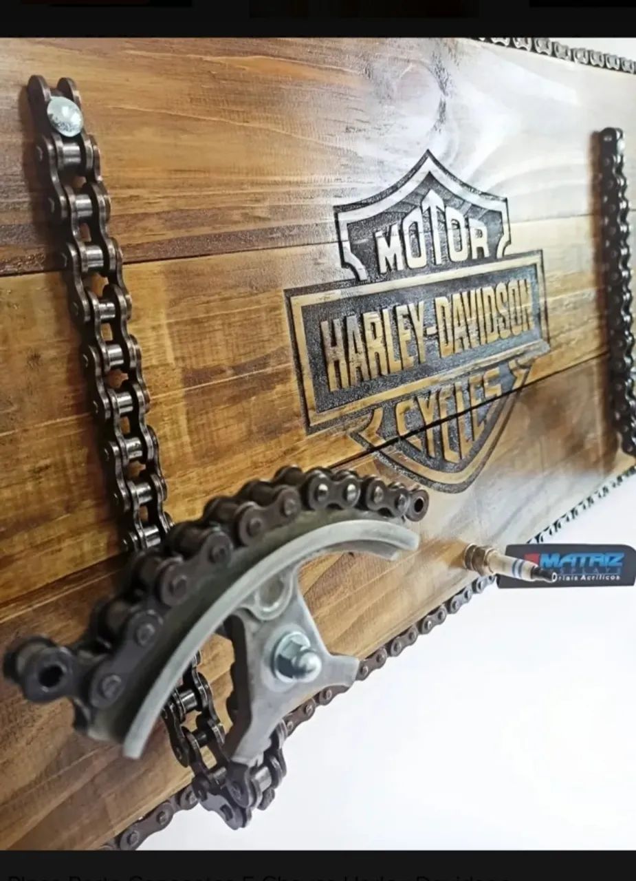 Suporte capacete e chaves Harley Davidson  - Foto 2