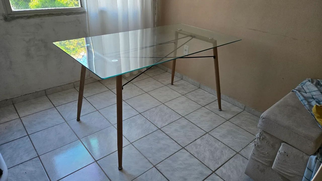 Mesa de Vidro 1,40x80 - Foto 2