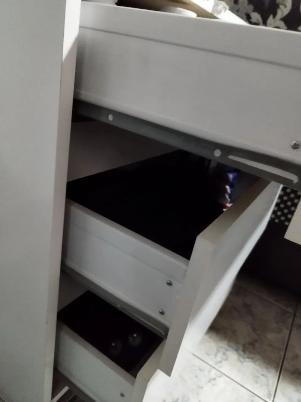 Kit 2 Criado Mudo Branco  - Foto 3