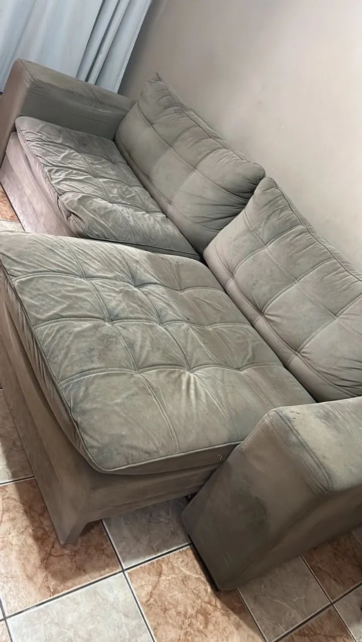 Sofa retratil 2,50 cinza 