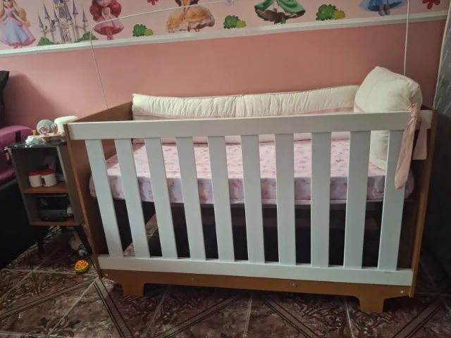 BERÇO NOVO COMPLETO VAI COM MOSQUITEIRO - Foto 2