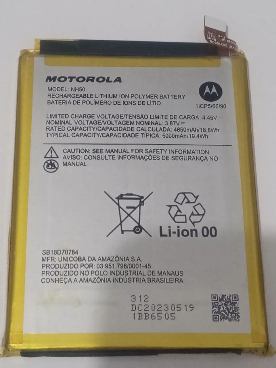 Bateria Motorola NH50 para moto E13/ G22/ G53/ original  - Foto 2