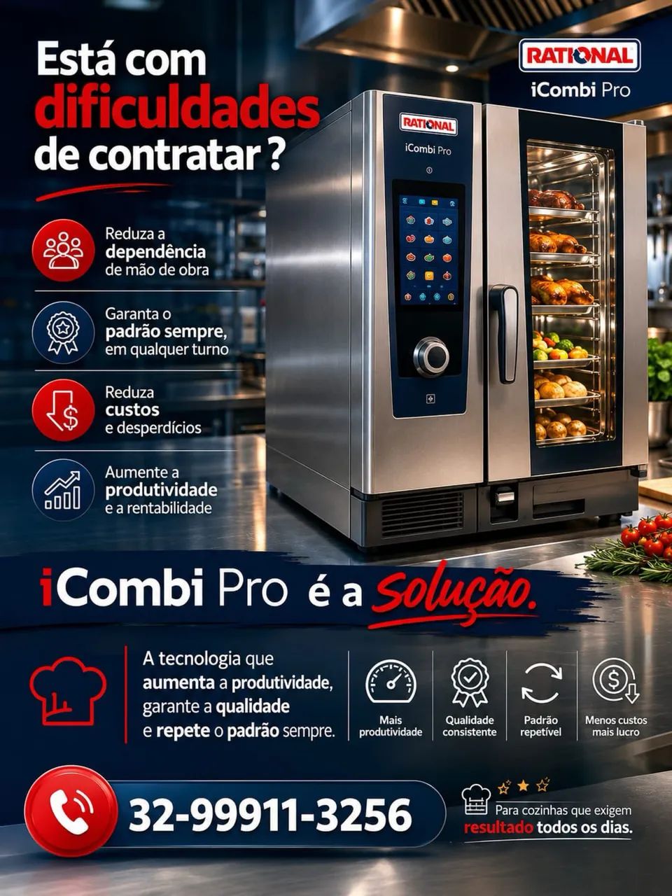 Forno combinado Rational 6 gns elétrico