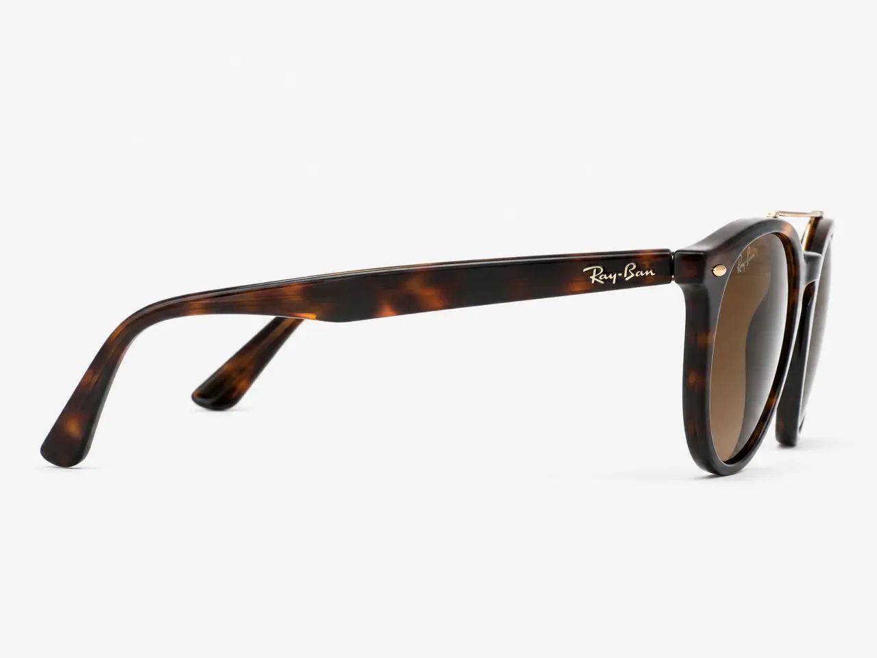 Óculos de Sol Ray-Ban Original Tartaruga com Ponte Dourada - Estilo Vintage Premium - Foto 5