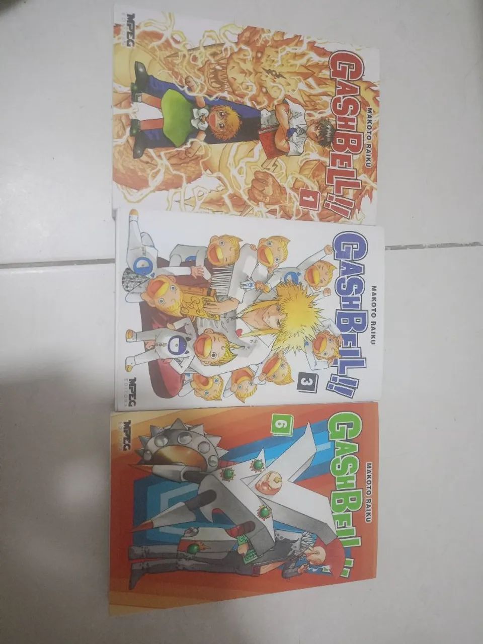Mangá Gashbell vol 1, 3 e 6