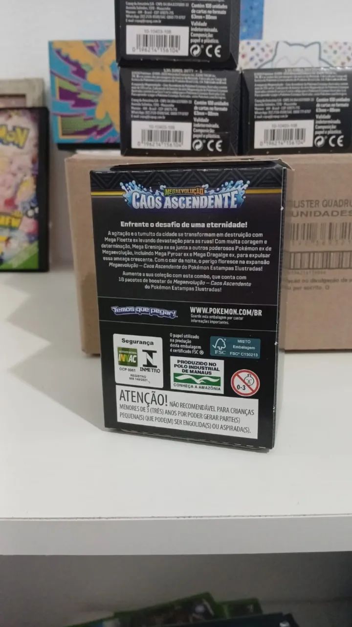 Cartas Pokemon Copag - Combo de Pacotes - Megaevolução 4 - Caos Ascendente  - Foto 5