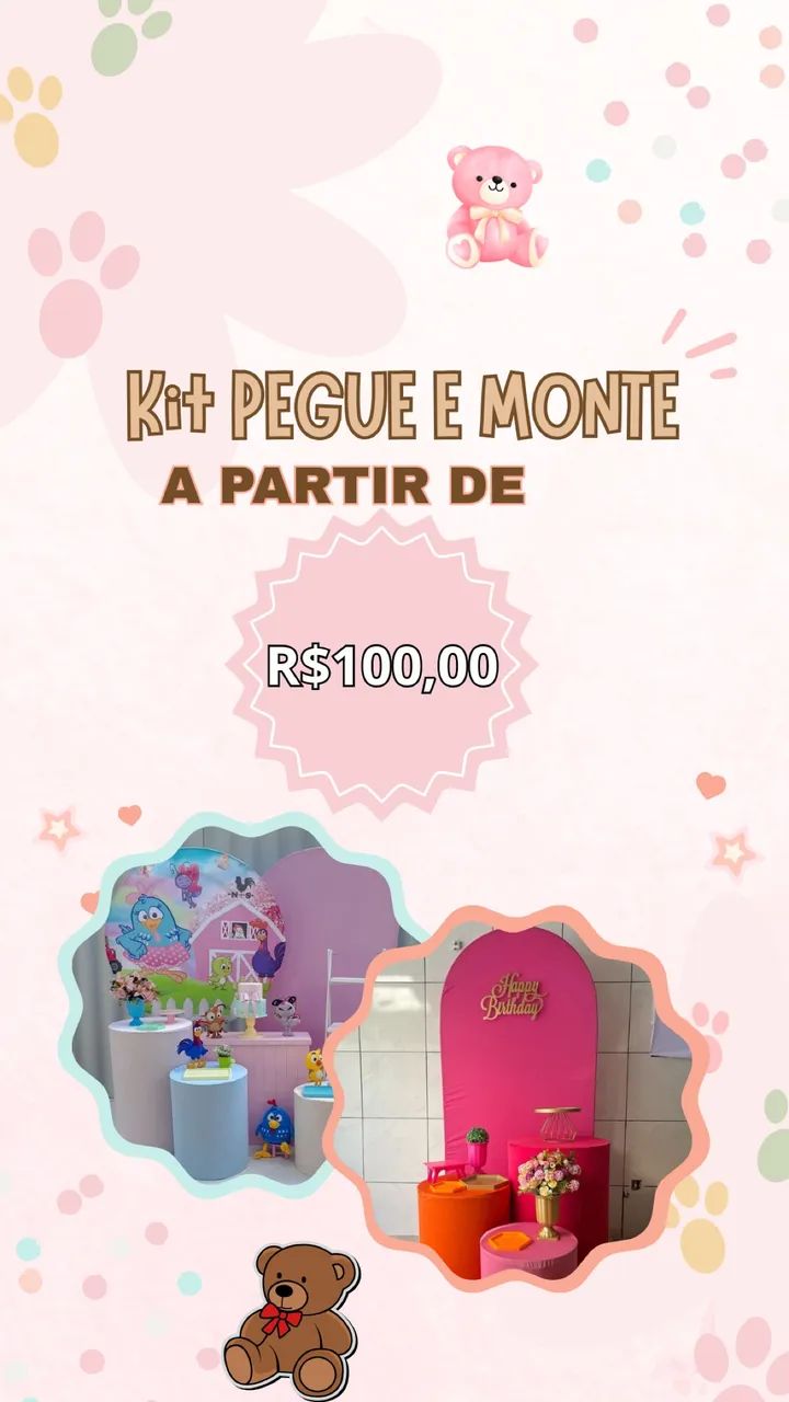 PEGUE E MONTE A PARTIR DE 100,00$