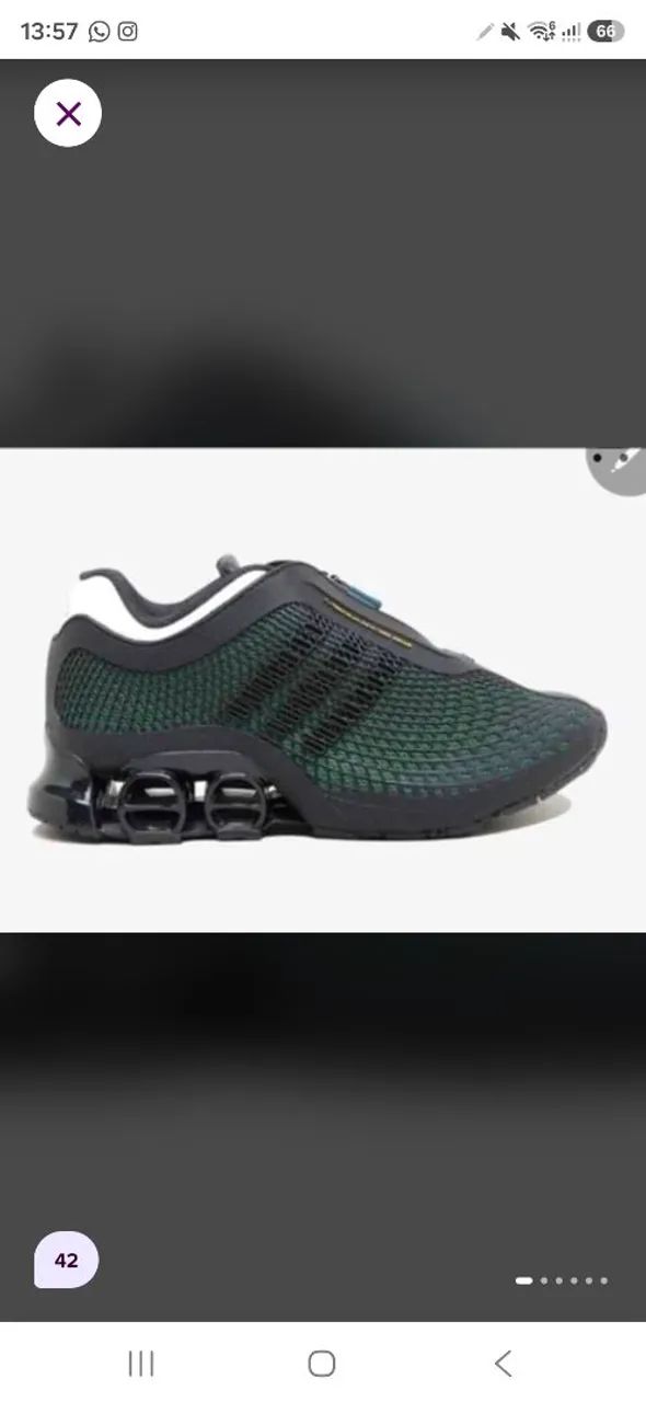 tênis adidas megaride s2 x class. cor: black amazon green