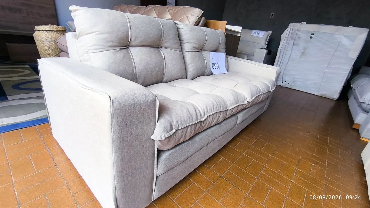 So hoje Sofa 3 Lugares living Novo 899,00