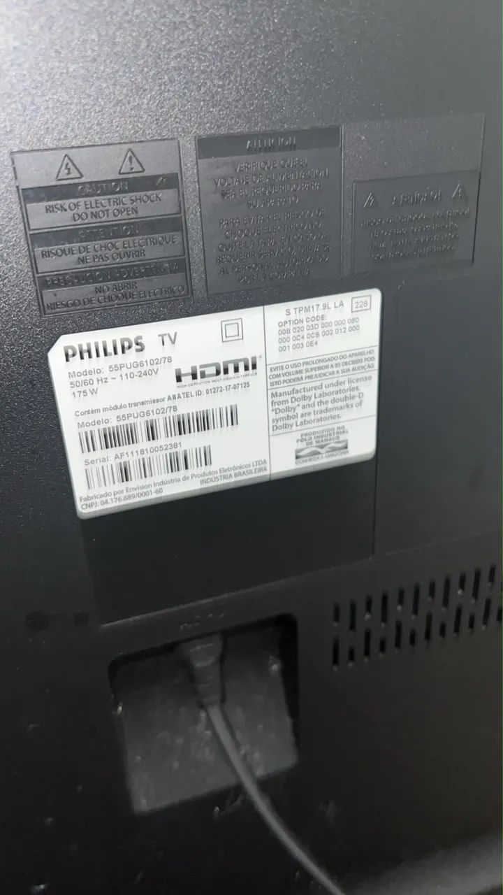 Tv 55 polegadas philips 