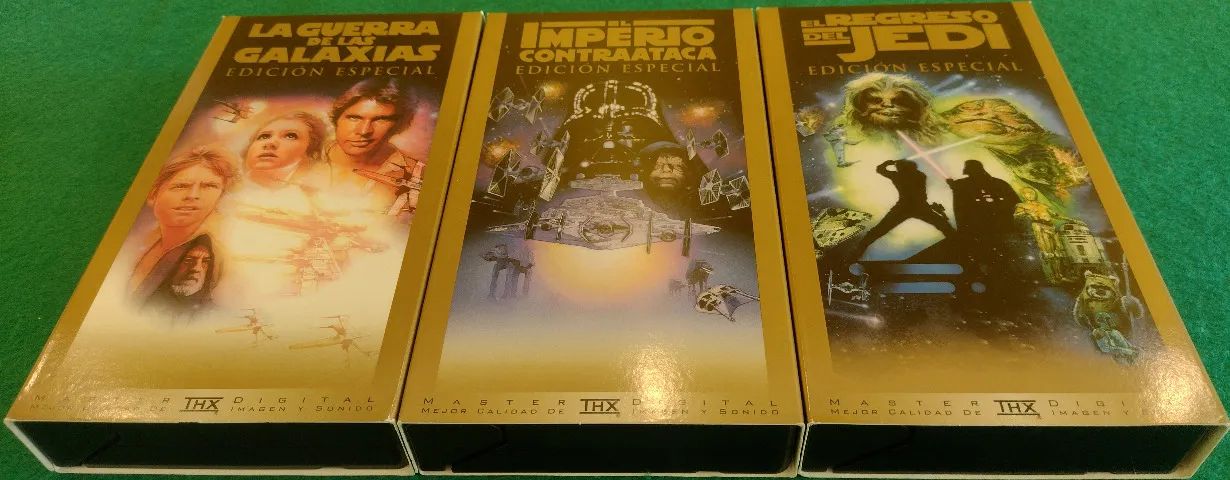 Box Colecao Trilogia Star Wars Filmes Fitas VHS Fita Cassete Filme Acao Video K7 Decoracao - Foto 3