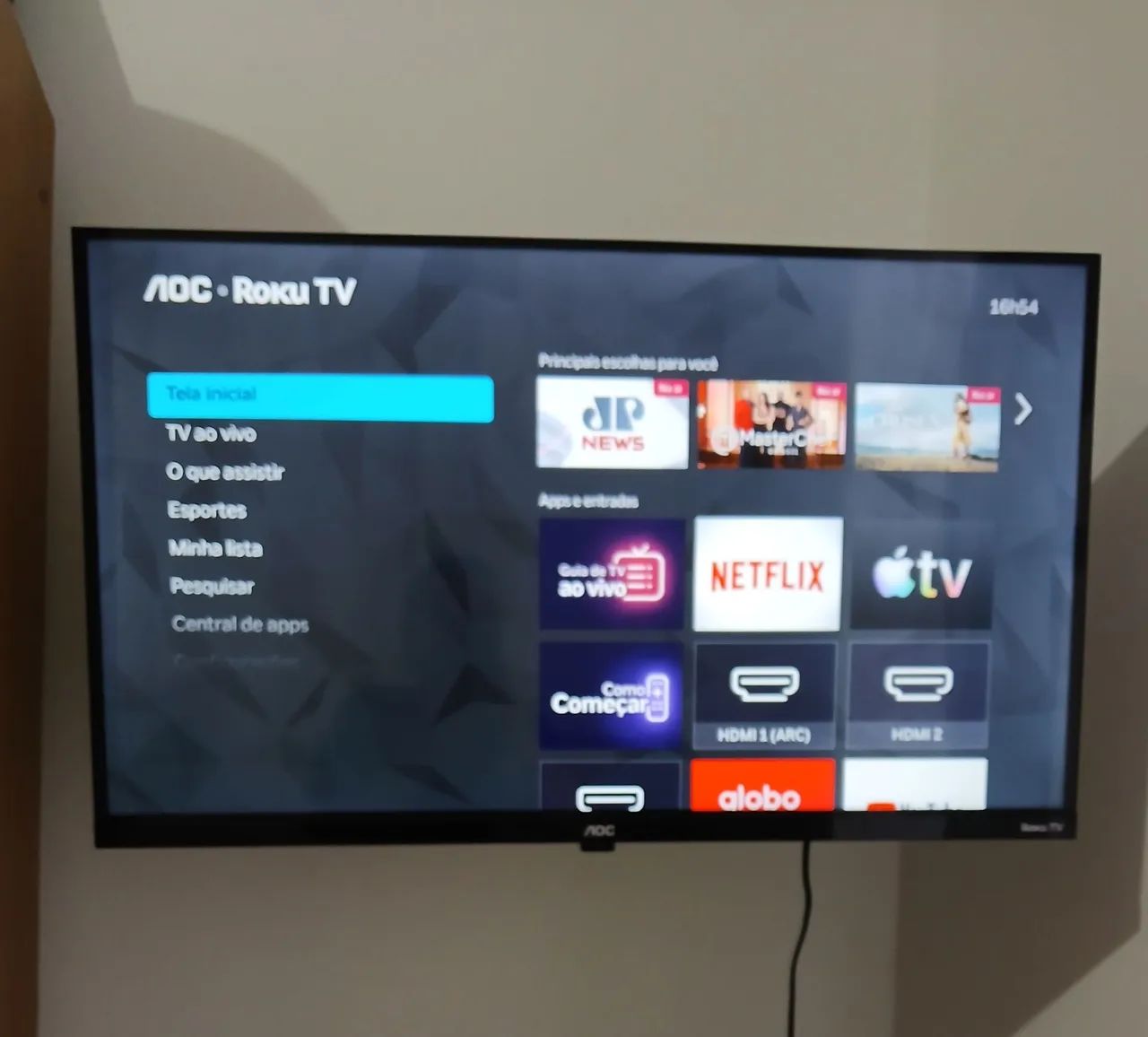 Smart tv aoc roku 32 polegadas