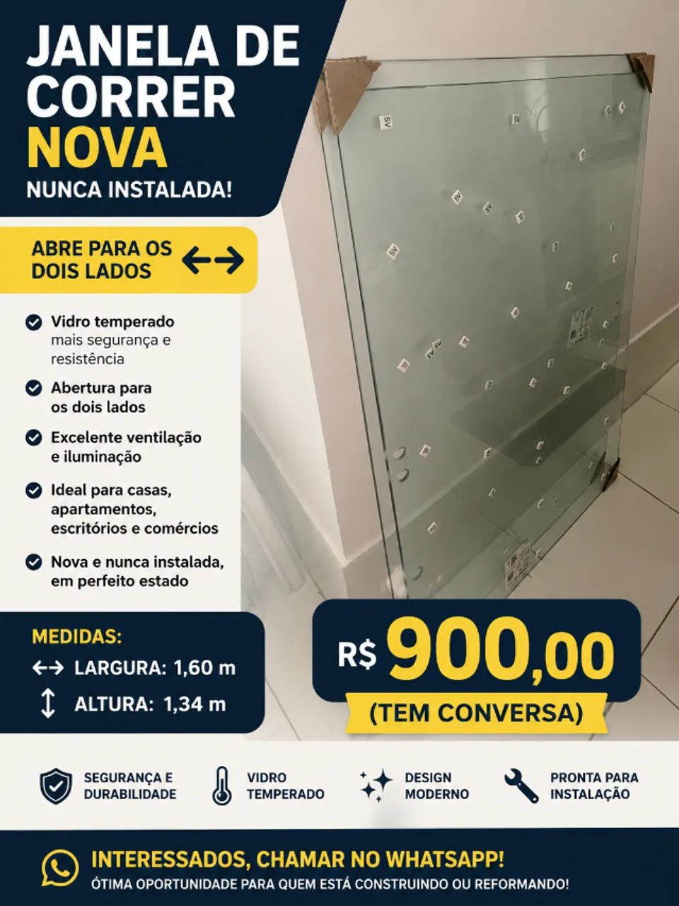 ? Janela de Correr Nova - R$ 800,00 (tem conversa)