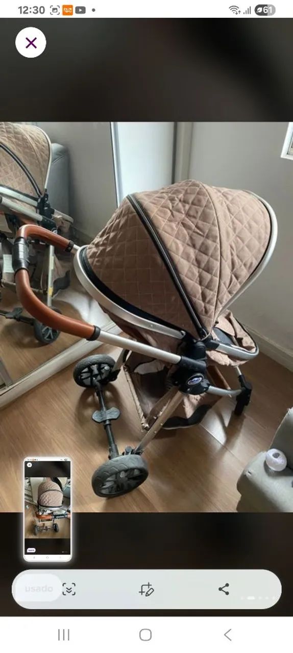 Carrinho de bebê  3 x 1 luxo