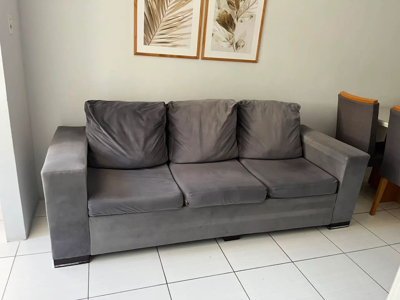 Sofá 3 lugares fixo - Foto 3