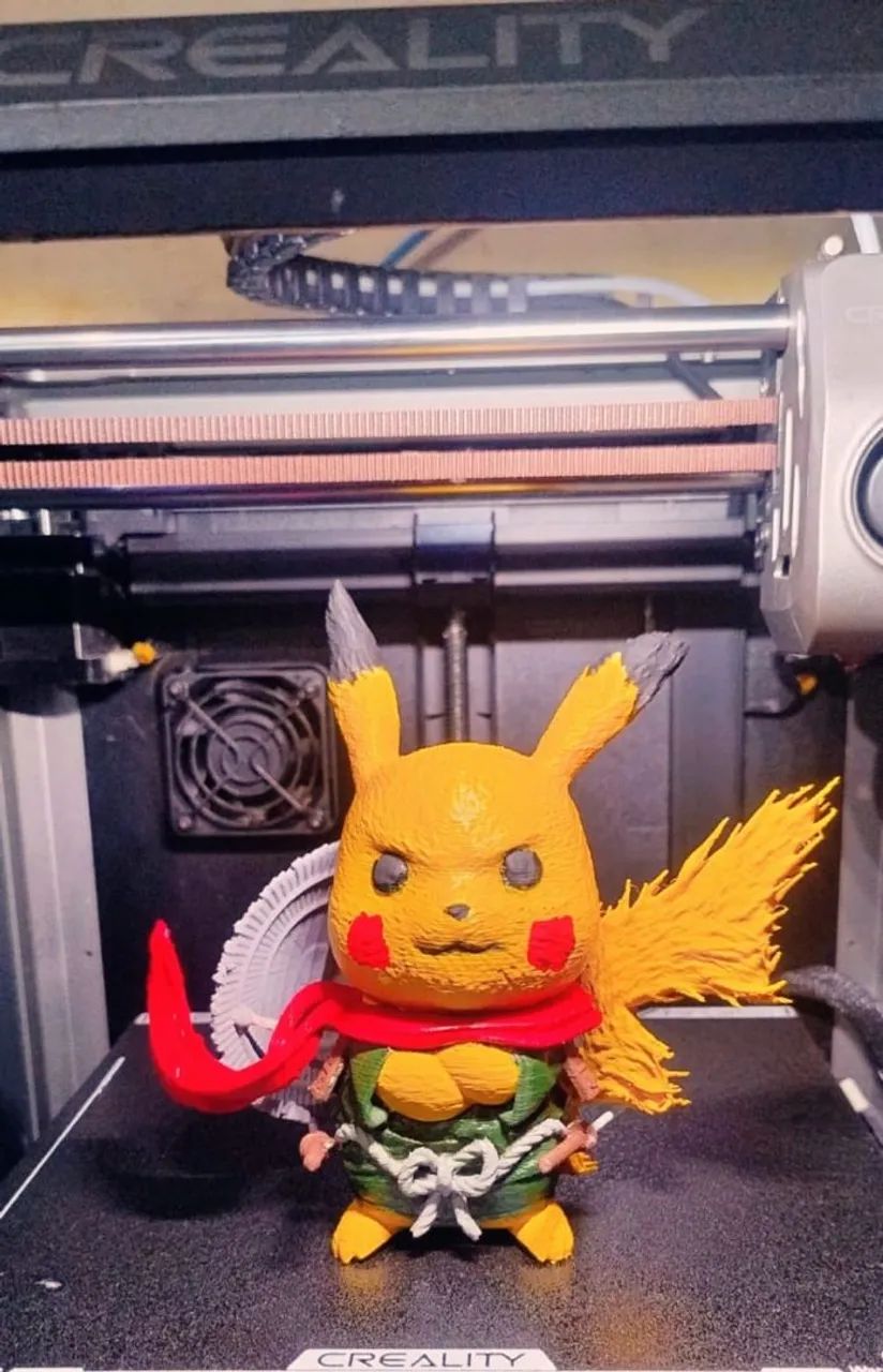 Pikachu Samurai em 3D - feita na creality K2 - filamento Voolt  - Foto 3
