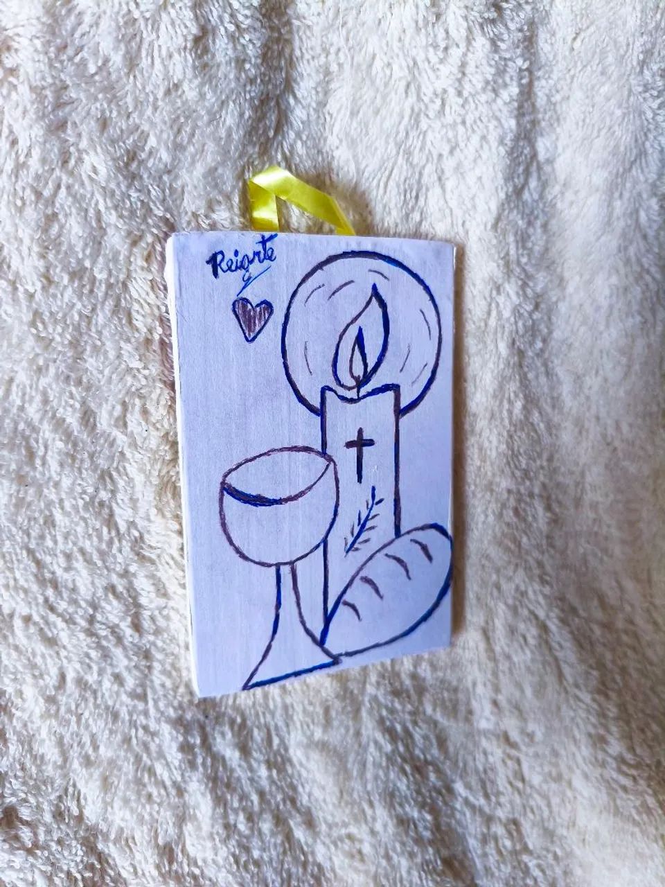 Desenho de pão e vinho - corpo e sangue de Jesus  - Foto 4