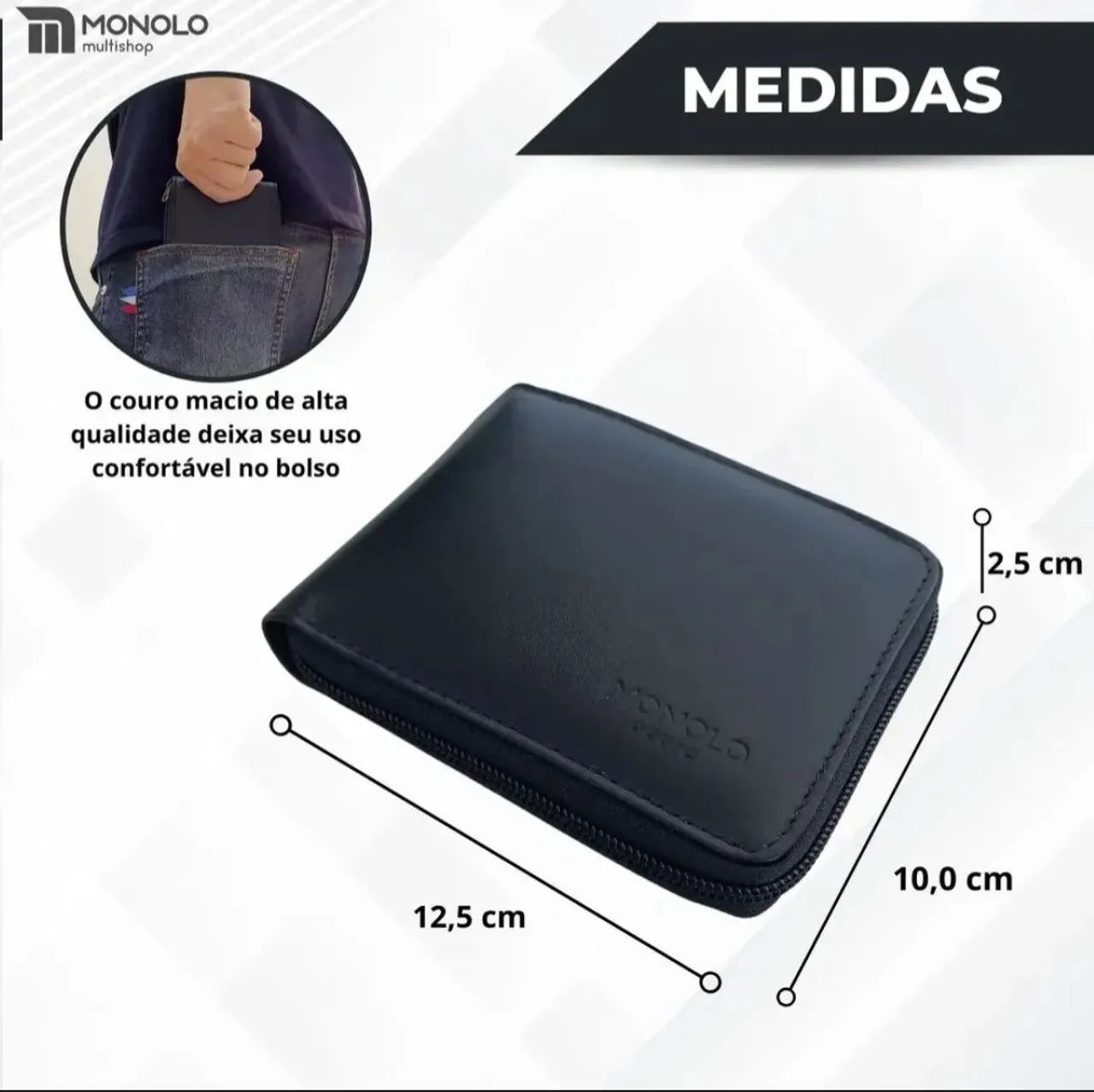 CARTEIRA DE COURO LEGÍTIMO - Foto 4