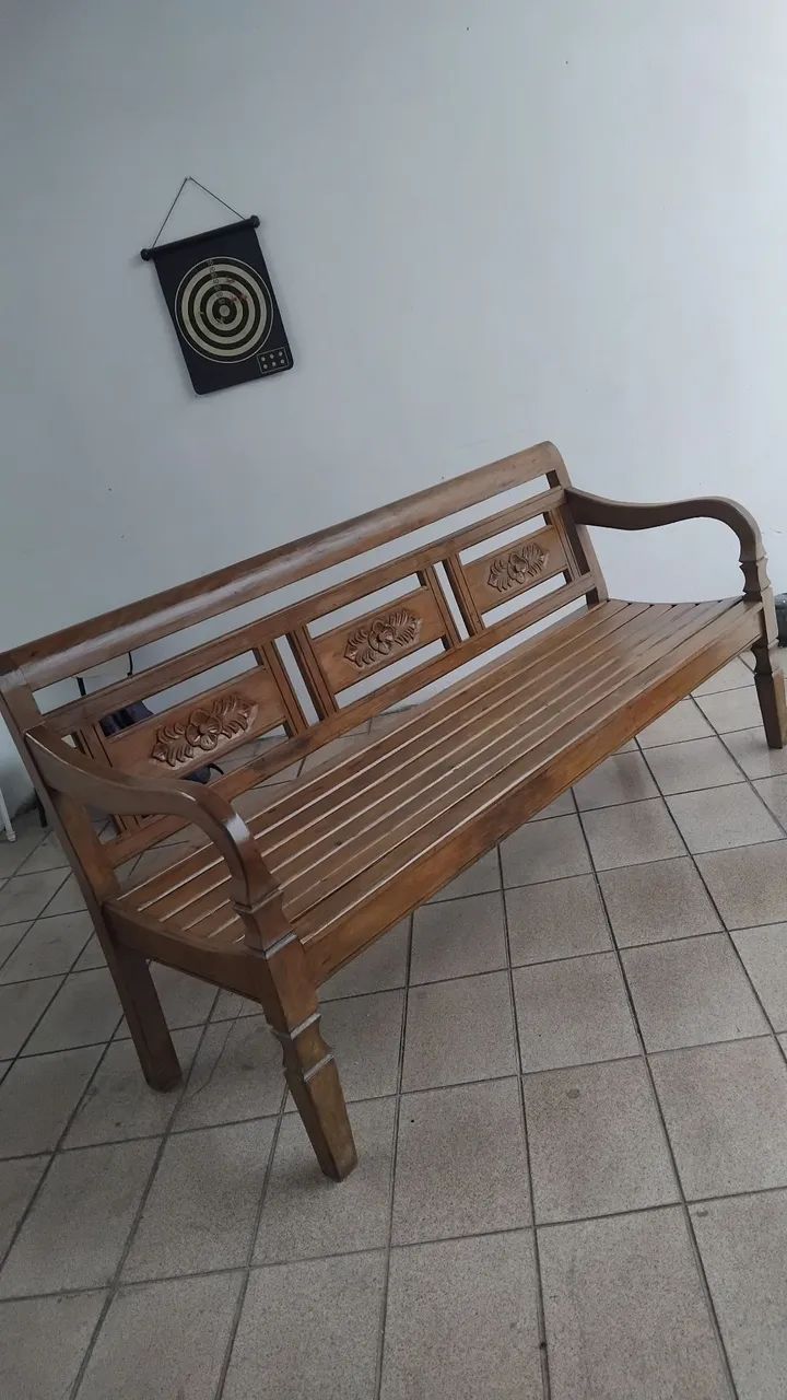 Banco Madeira Maciça 3 Lugares Top 
