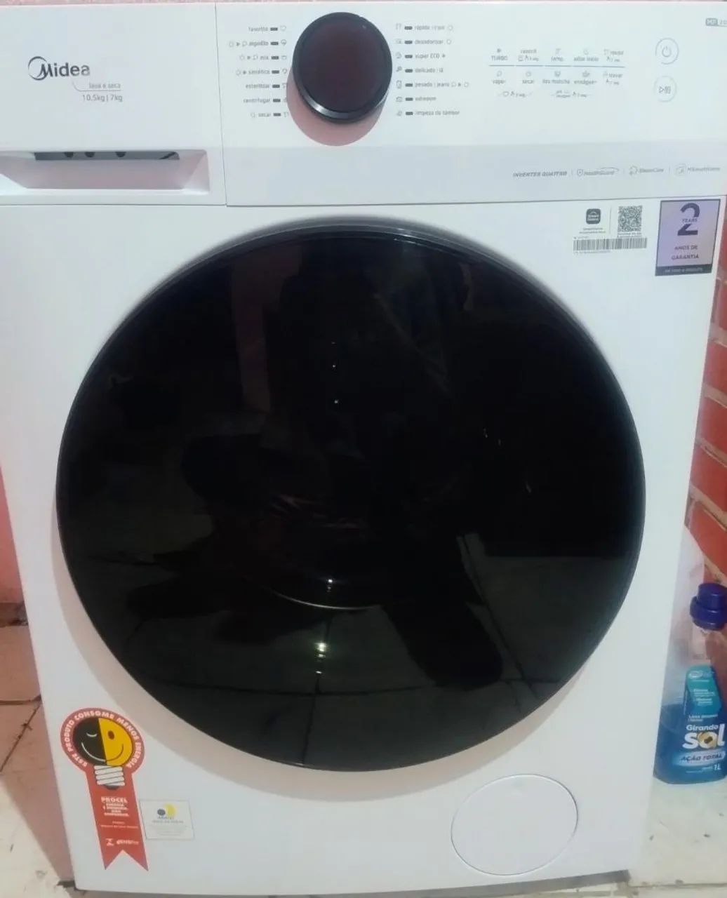 Lava e Seca Midea Inverter Quattro 10,5kg/7kg Wi-Fi + Garantia + NF