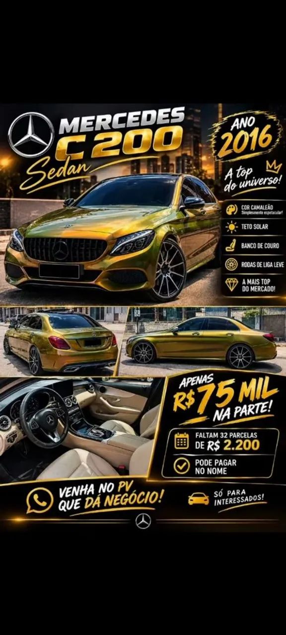 Mercedes-Benz C-200 Avantgarde 2.0 TB 16V 184cv Aut. 2016