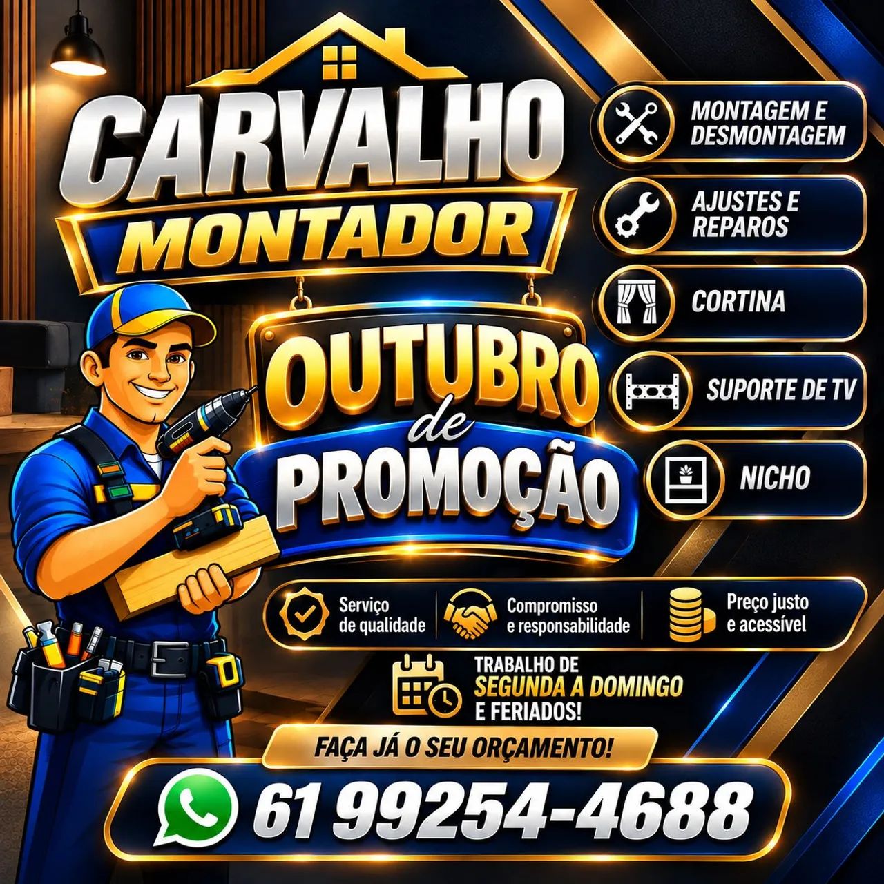 Montador de móveis profissional 