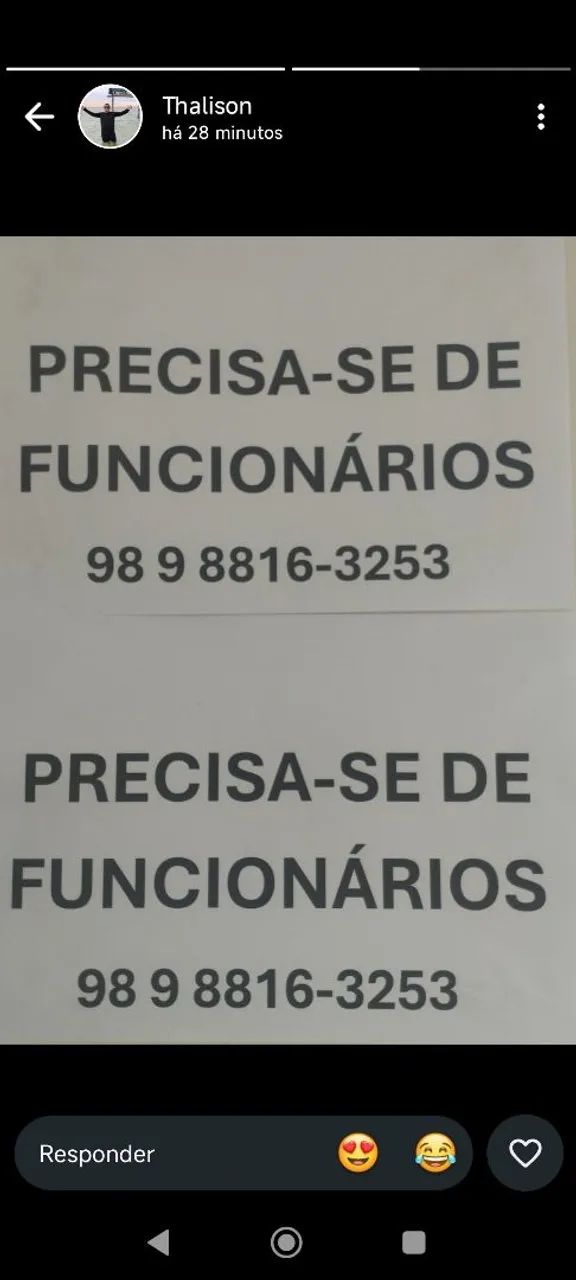 Vaga para cozinheira e atendente 