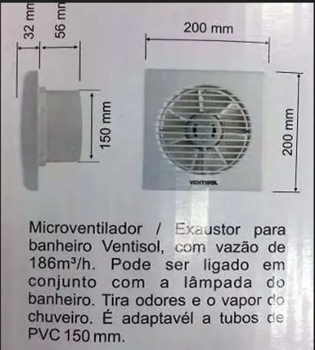 2 Exaustor r150mm 220v e 2 Coifa, 6 metros e 3 metros - Foto 3