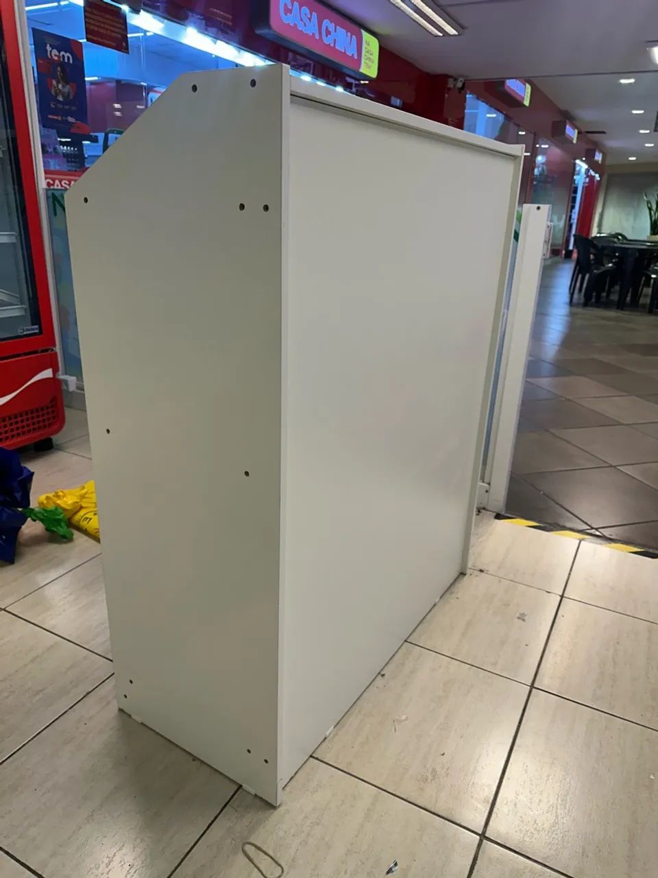Balcão Caixa Recepção Atendimento MDF Branco 90cm - Foto 3