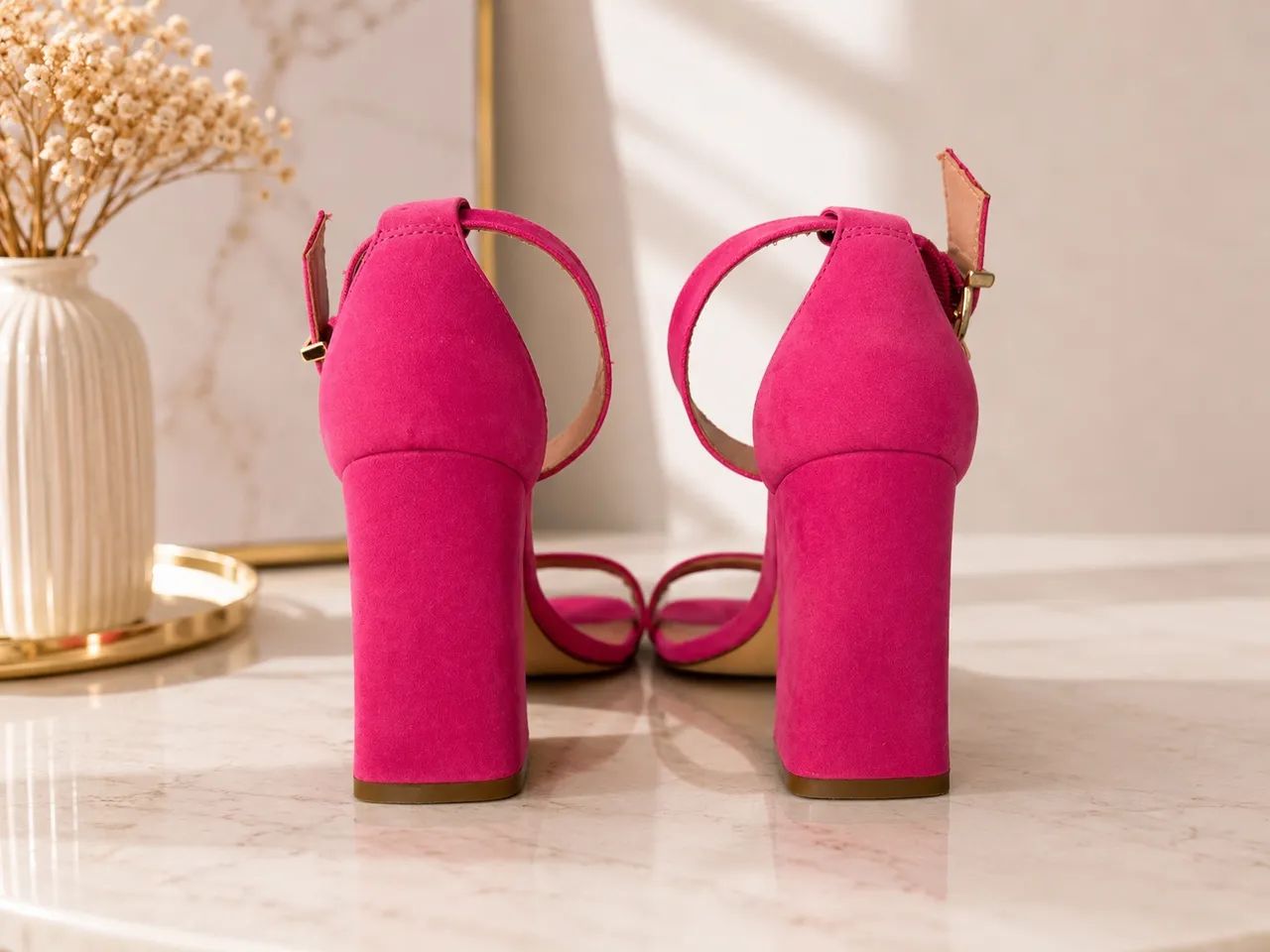 sandália arezzo rosa nobuck 36 - Foto 3