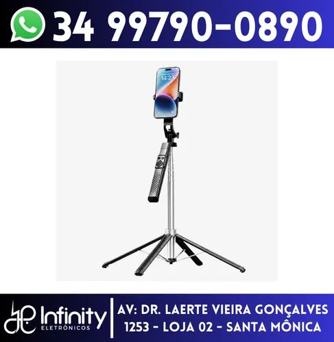 Tripé + Bastão de Selfie com Altura de até 180 cm