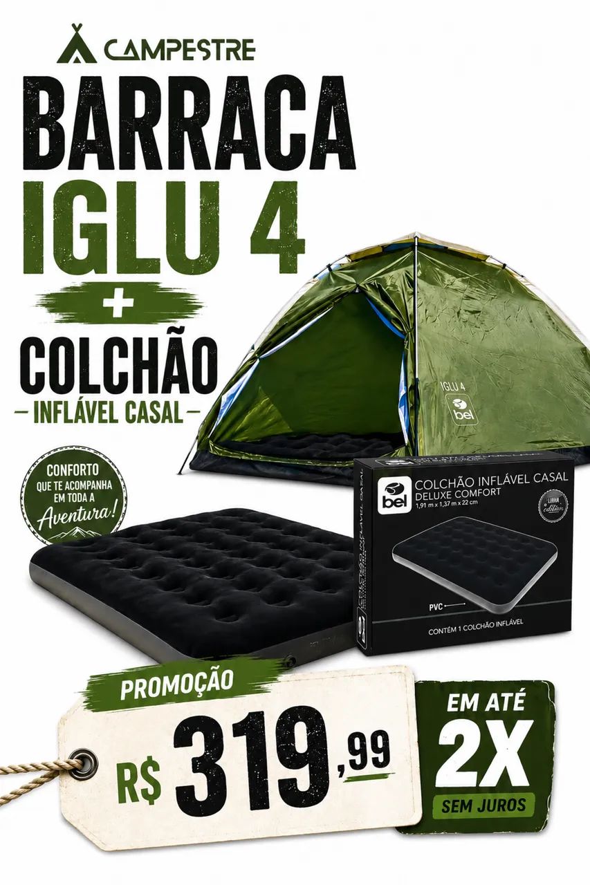 BARRACA 4 PESSOAS IGLU BELFIX - Foto 4