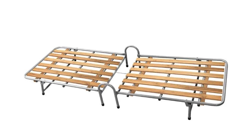 Cama Dobrável De Solteiro Prata Com Colchão Imbutido Para Camping - Foto 4