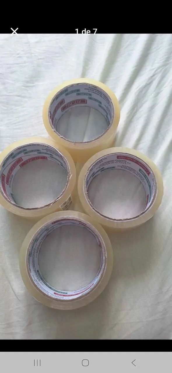 4 rolo de fita transparente 45mm x 45 metros 