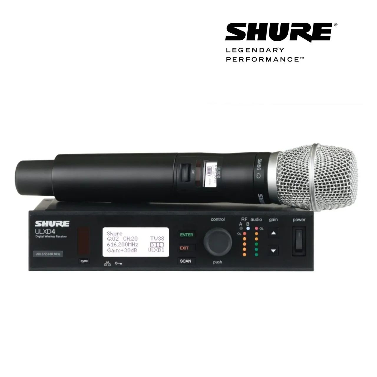Shure ULXD24 SM86 J50A Microfone Sem Fio Digital Original