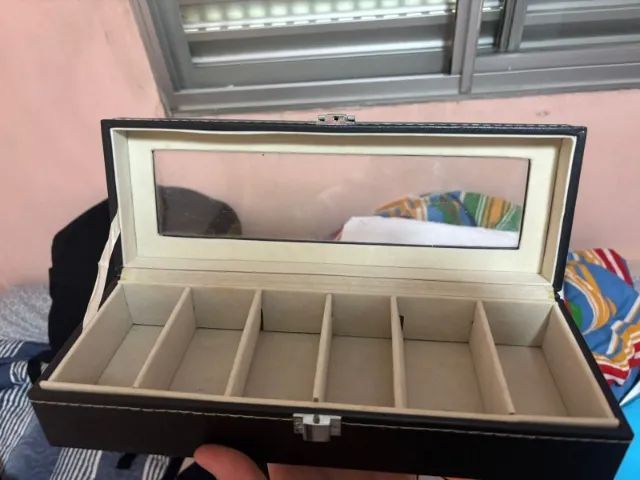 Caixa Organizadora para 6 Relógios com Visor - Preta - Foto 3