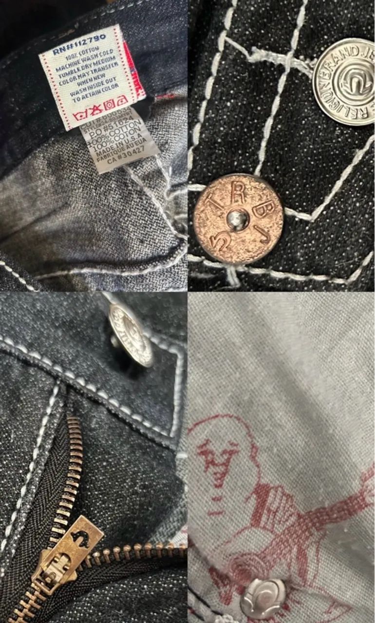 Calça true religion preta 38 - Foto 5