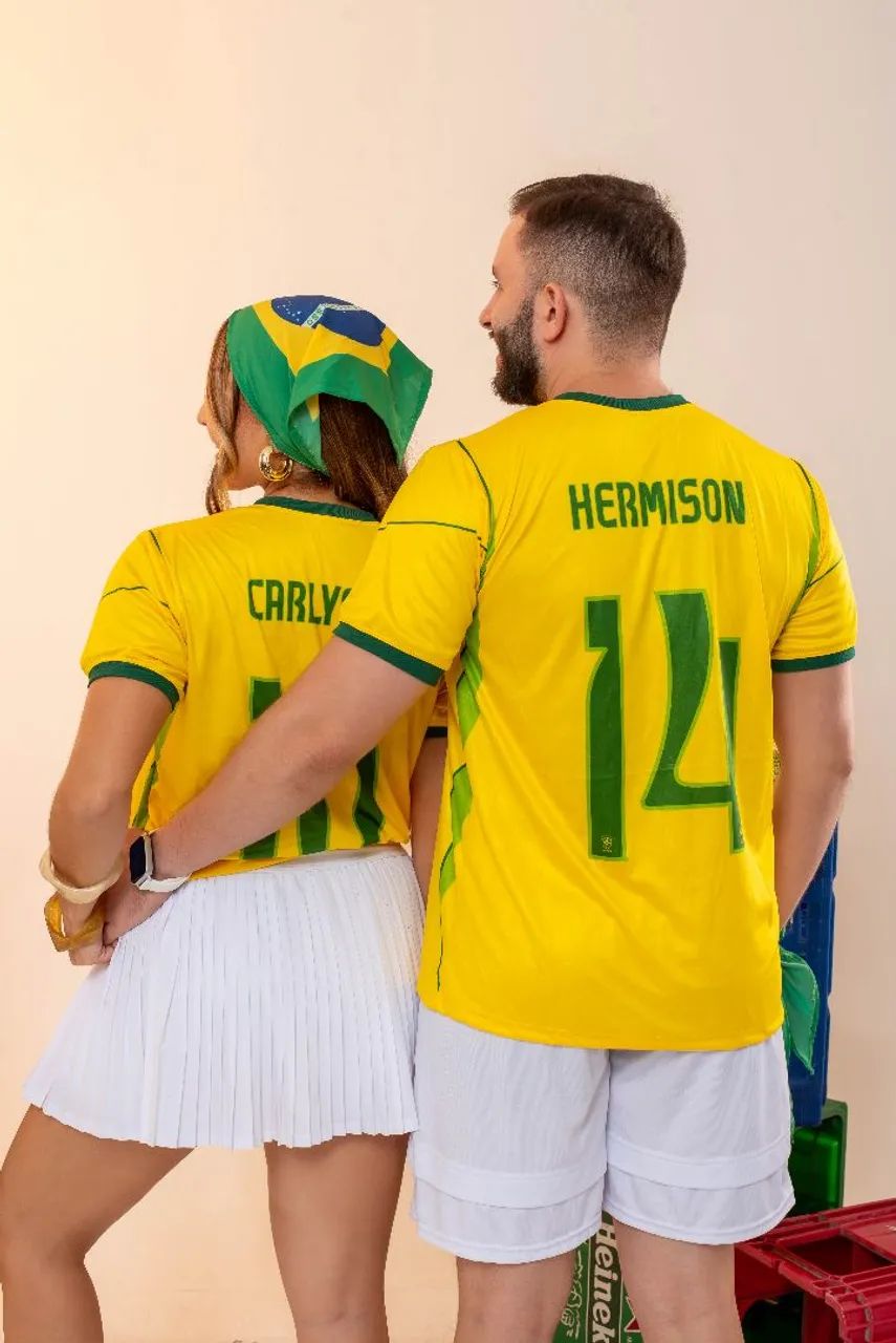 Camisa Brasil personalizada com seu nome - Foto 2