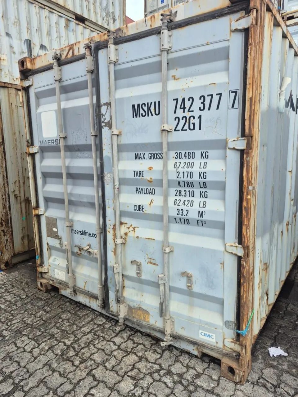 Container marítimo 20 pés