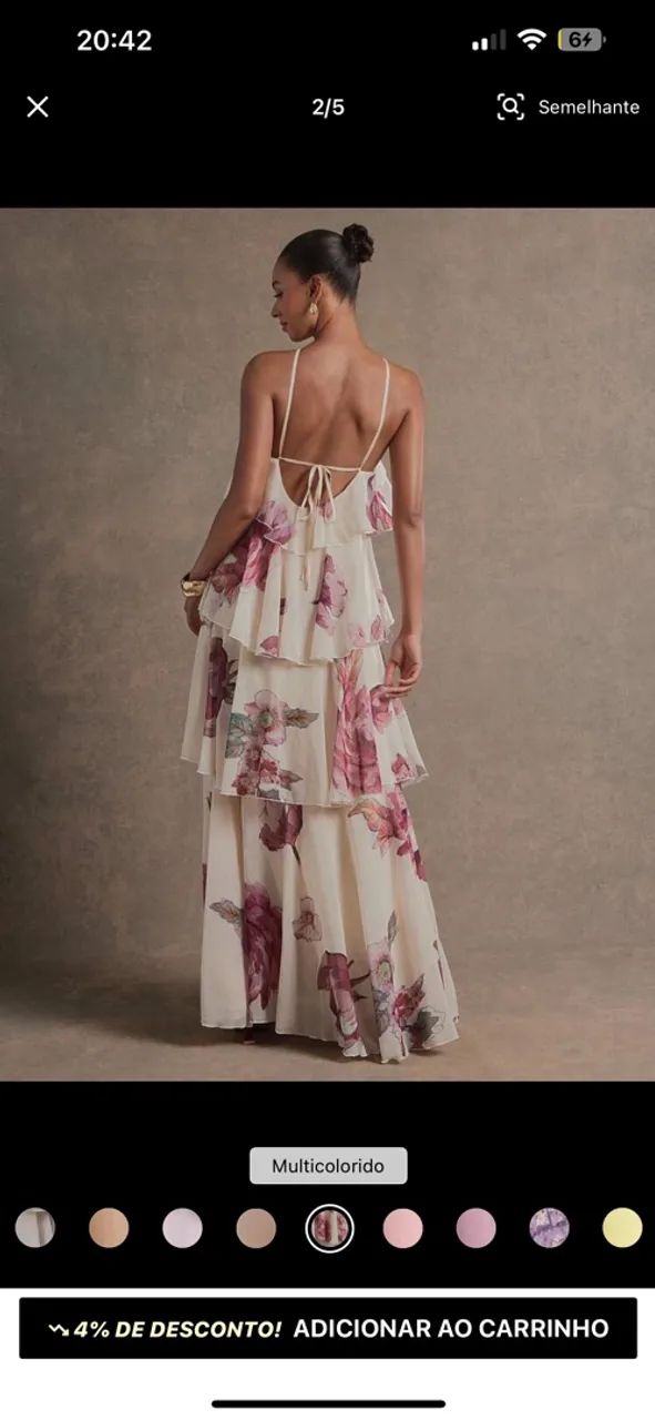 Vestido longo floral  - Foto 2