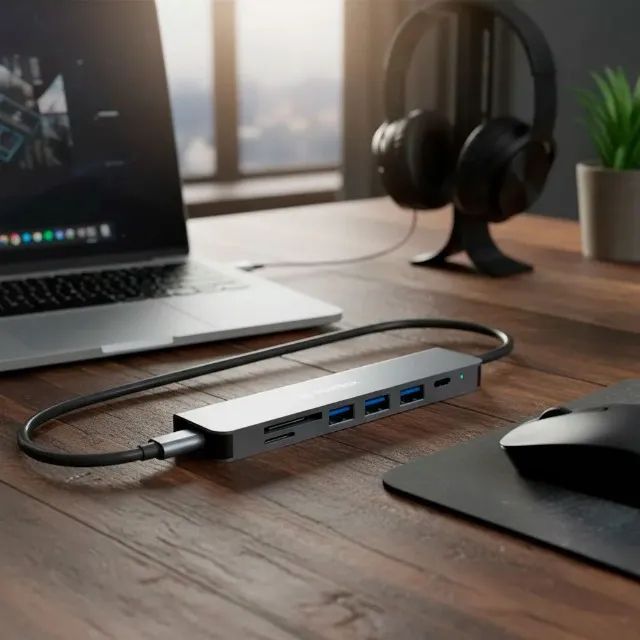 Hub USB-C 7 Portas Fortrek DC75 - AC3173 - Foto 4