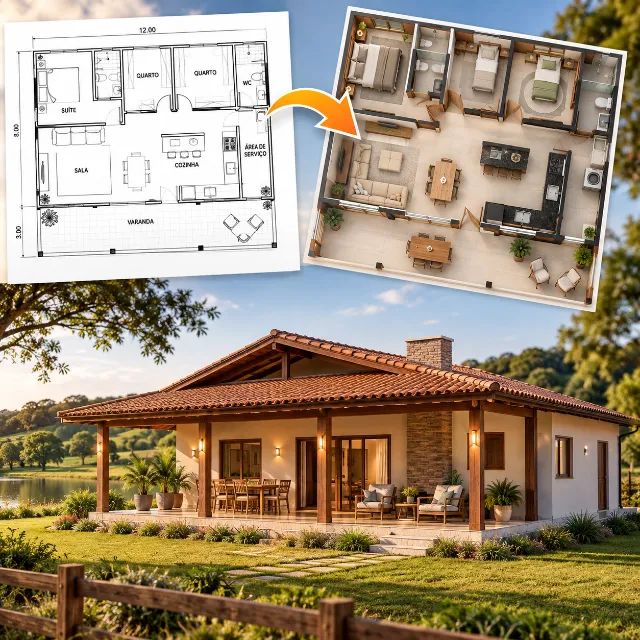projeto casa de veraneio/ sítio