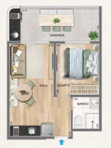PLANTA 39m²