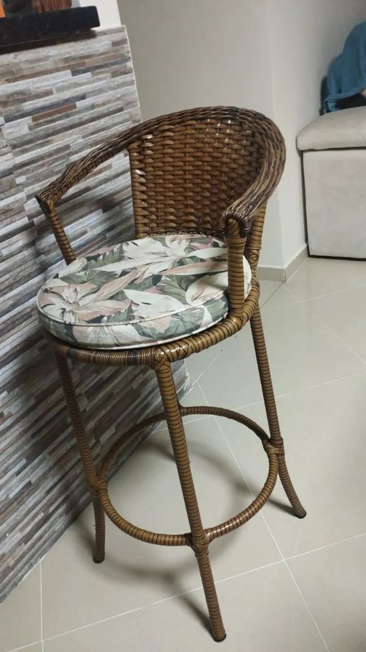 Conjunto Bistrô Junco Fibra Vime Sintético