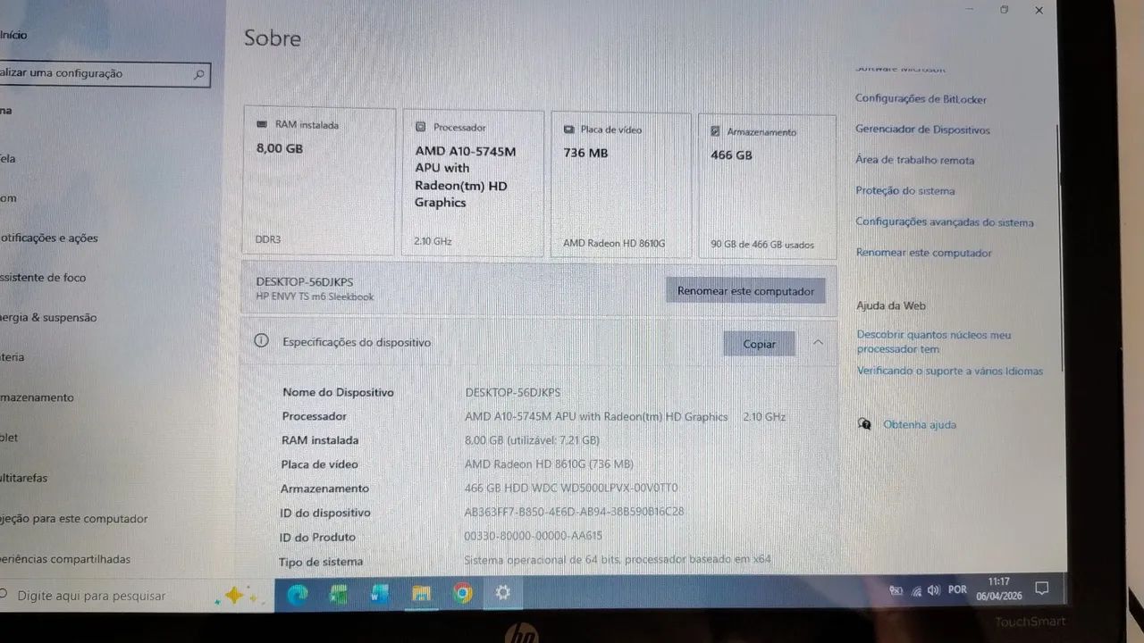 Notebook Touchscreen FULL HD completo (NOVINHO) - Foto 4