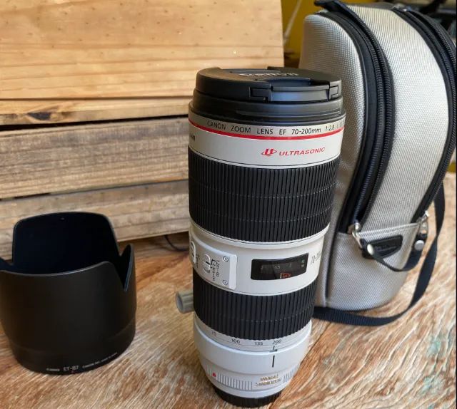 Lente Canon EF 70-200mm 1:2.8 (f/2.8) L IS II USM c/ parasol original Canon ET-87 - Foto 2